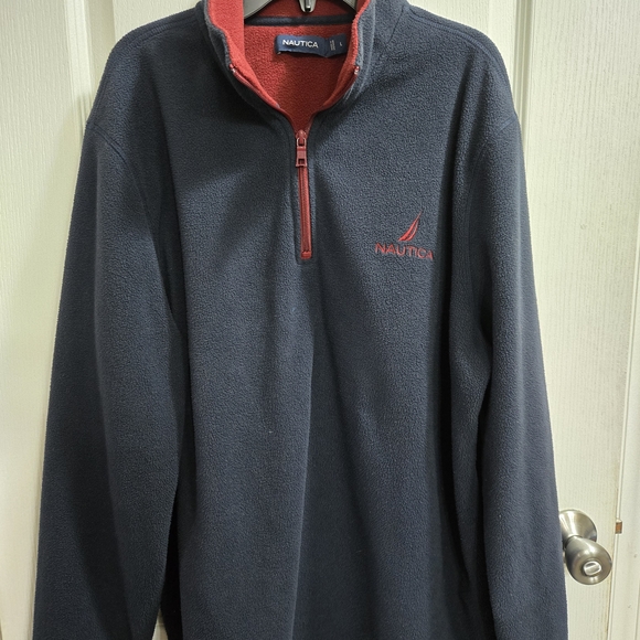 Nautica Red and Navy Fleece Jacket - Picture 1 of 2